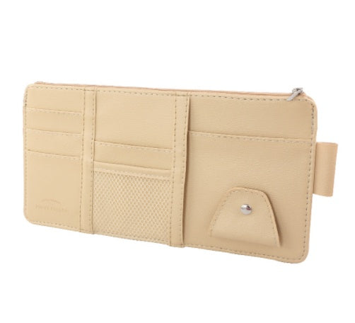 Car Auto Sun Visor Point Pocket Organizer Pouch Bag Card Glasses Storage Holder Car-Styling  IC Card Holder Sunshade Bag